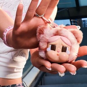 Pop Mart Crybaby Wild But Cutie Vinyl Plush Pendant - Pink Cutie Open Box